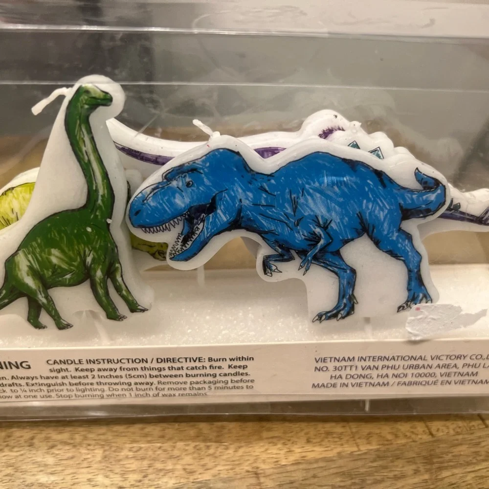 Dinosaur candles